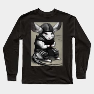 Chinchilla in a ninja costume Long Sleeve T-Shirt